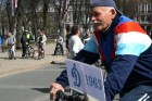 1. maijā pie Brīvības pieminekļa startēja Rīgas velo parāde 