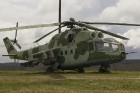 Kraujas ciemata pievārtē ceļa malā ir apskatāms unikāls lidaparāts - MI-24A