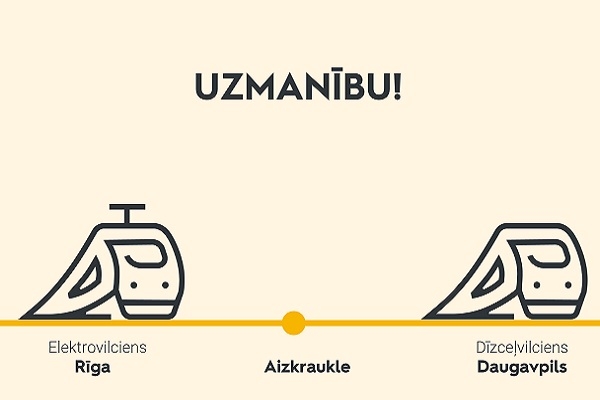 Ar vilcienu uz Daugavpili: Tiešie un kombinētie reisi