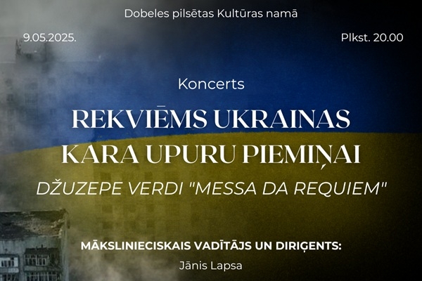 Dobele: Rekviēms Ukrainas kara upuru piemiņai