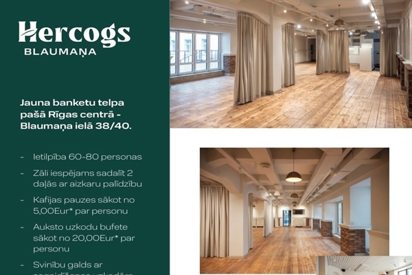 Ģimenes restorāns «Hercogs» tagad arī Rīgas centrā