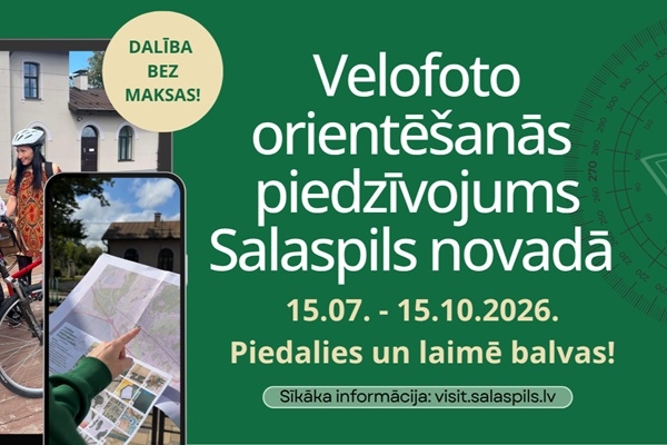 Dodies veloorientēšanās piedzīvojumā un atklāj mākslu Salaspilī