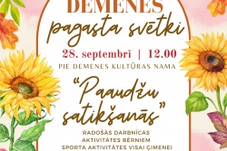 Atpūtas un ceļojumu piedāvājumi 18.09.2024 - 28.09.2024 Demenes pagasta svētkos satiksies paaudzes TAKA