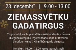 Atpūtas un ceļojumu piedāvājumi 21.12.2024 - 25.12.2024 Ziemassvētku gadatirgus Dagdā Krāslavas TIC