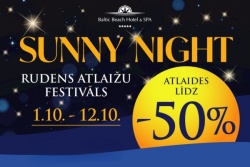 SUNNY NIGHT Izpārdošana ir sākusies! Baltic Beach Hotel & SPA