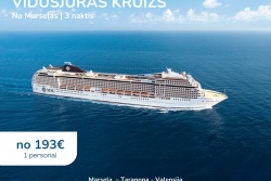 Atpūtas un ceļojumu piedāvājumi 18.05.2026 - 09.06.2026 Īsais Vidusjūras kruīzs CRUISEcentre