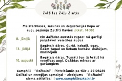 Atpūtas un ceļojumu piedāvājumi 09.07.2026 - 14.07.2026 Meistarklase "Zeltītes zāļu zintis" Valmieras novada Tūrisma pārvalde
