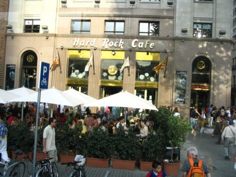 Viena no slavenākājām Barselonas kafejnīcām - Hard Rock Cafe 16729