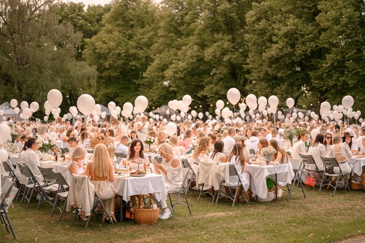 Jau astoto gadu daudzi simti ļaužu svin iedvesmojošās pop-up piknika vakariņas «Lelegante Pop–Up Picnic». Foto: Artūrs Martinovs 321098