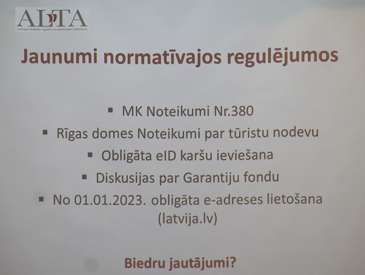 Latvijas Tūrisma Aģentu asociācija (ALTA) rīko kopsapulci un apspriež biznesa aktualitātes 330914