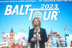 Tūrisma izstādes «Balttour 2023» atklāšanas ceremonija Ķīpsalā. Foto: Rojs Maizītis 7