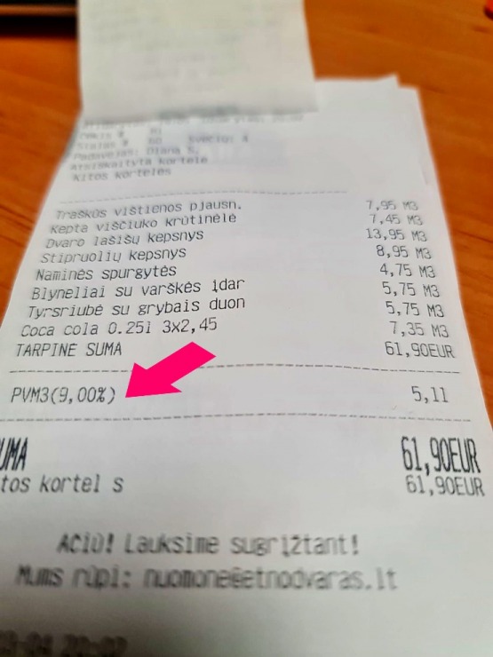 Travelnews.lv izbauda restorāna «Etno Dvaras» ēdienkarti Paņevežā un pārliecinās par 9% PVN 333587