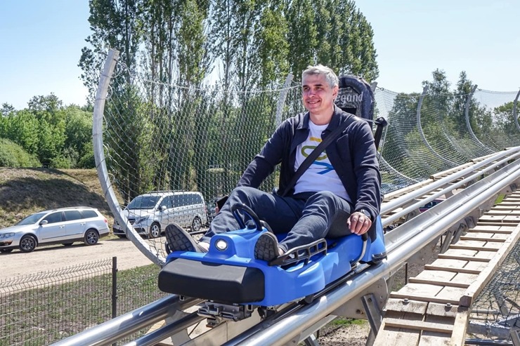 Ventspils Piedzīvojumu parkā tika atklāta Baltijā lielākā rodeļu trase - Ventspils rodelis. Foto: ocventspils.lv 337686