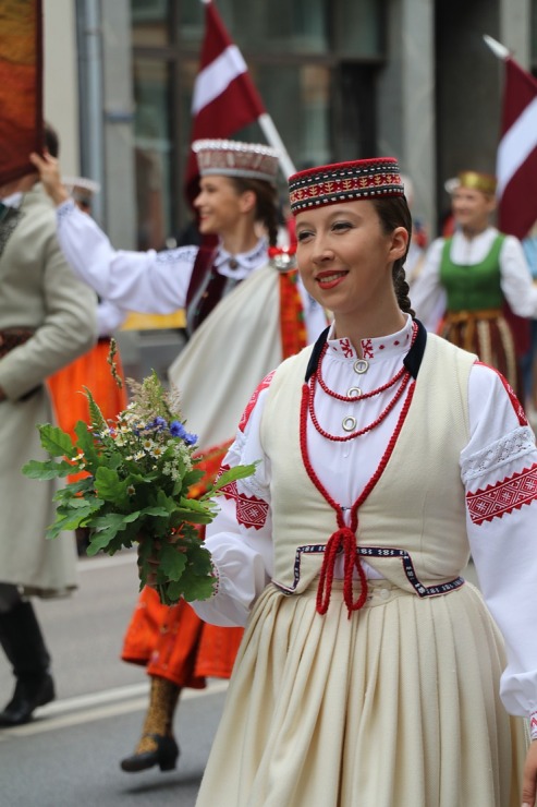 Foto mirkļi no dziesmu un deju svētku dalībnieku gājiena Rīgā - «Novadu dižošanās» 339078