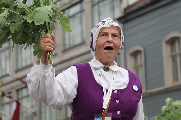 Foto mirkļi no dziesmu un deju svētku dalībnieku gājiena Rīgā - «Novadu dižošanās» 339101