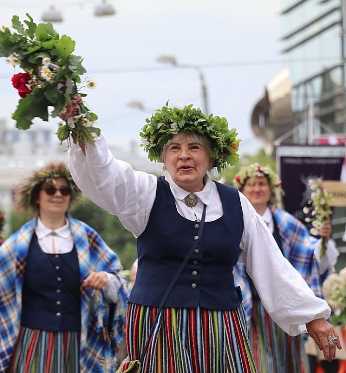 Foto mirkļi no dziesmu un deju svētku dalībnieku gājiena Rīgā - «Novadu dižošanās» 339105