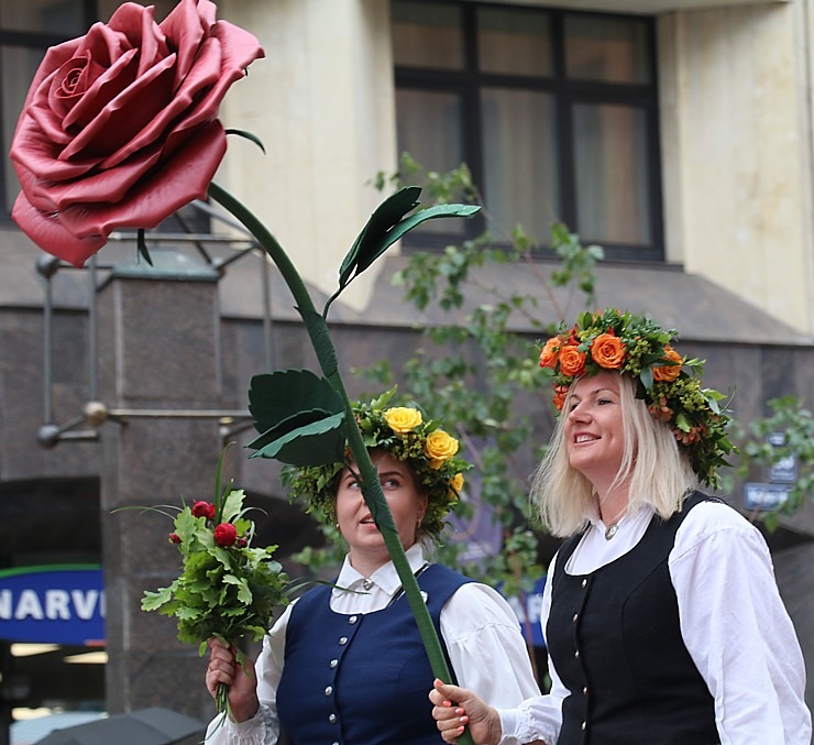 Foto mirkļi no dziesmu un deju svētku dalībnieku gājiena Rīgā - «Novadu dižošanās» 339116