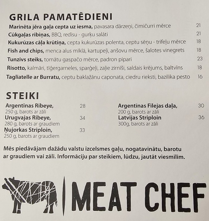 Izbaudām šefpavāra Kaspara Jansona gatavotus steikus Rīgas restorānā «Meat Chef» 340441