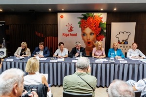Pārtikas izstāde «Riga Food 2023» aicina medijus viesnīcā «Pullman Riga Old Town» uz preses konferenci. Foto: RigaFood.lv 1