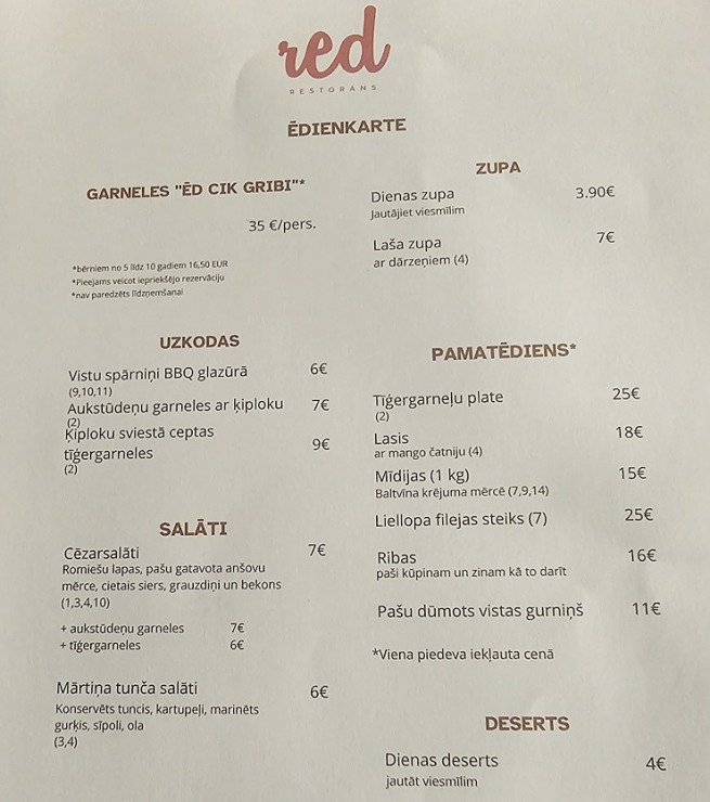 Rīgas Tallinas ielas kvartālā atvēries jauns restorāns «RED», kur garneles var ēst, cik lien vēderā 346723