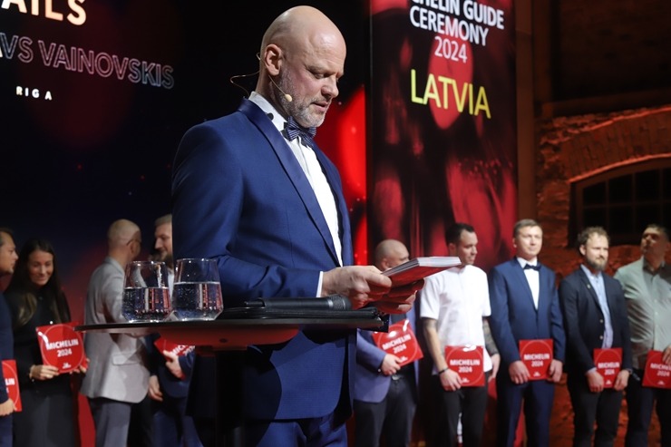 Slavenais gardēžu ceļvedis «Michelin Guide» svinīgā ceremonijā nosaka labākos Latvijas restorānus. Foto: Rojs Maizītis 346754