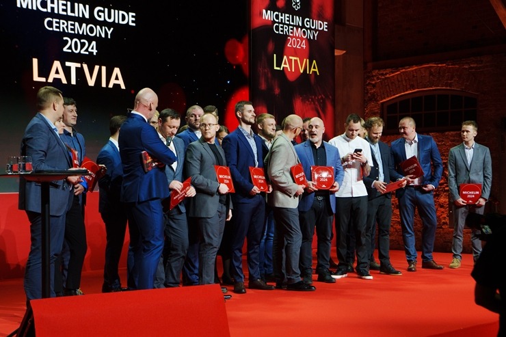 Slavenais gardēžu ceļvedis «Michelin Guide» svinīgā ceremonijā nosaka labākos Latvijas restorānus. Foto: Rojs Maizītis 346756