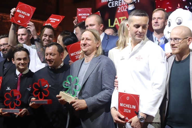 Slavenais gardēžu ceļvedis «Michelin Guide» svinīgā ceremonijā nosaka labākos Latvijas restorānus. Foto: Rojs Maizītis 346813