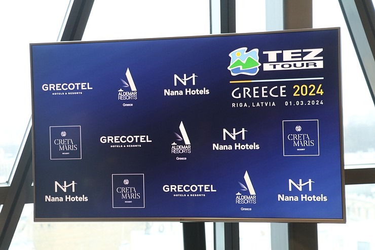 Tūroperators «Tez Tour Latvija» kopā ar Grieķijas viesnīcām rīko «Greece RoadShow 2024» ceļojumu konsultantiem 350531