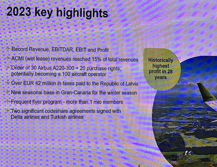«airBaltic» īpašā preses konferencē ziņo par 2023.gada rezultātiem 350609