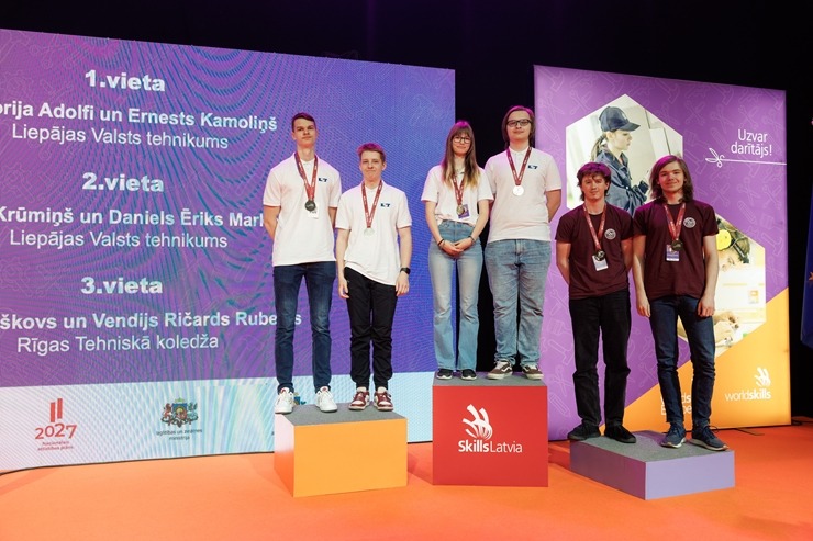 Konkursā SkillsLatvia 2024 noskaidroti Latvijas labākie jaunie profesionāļi. Foto: Toms Norde 353653