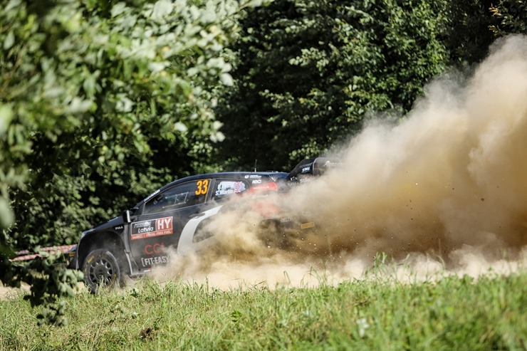 Piedāvājam spilgtākos foto mirkļus no FIA pasaules rallija čempionāta (WRC) debijas Latvijā. Foto: Gatis Smudzis 357061