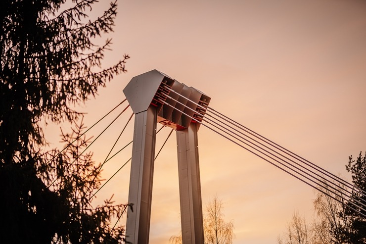 Pēc atjaunošanas atklāts Vanšu tilts pār Gauju Valmierā. Foto: Raivo Sarelainens 363853