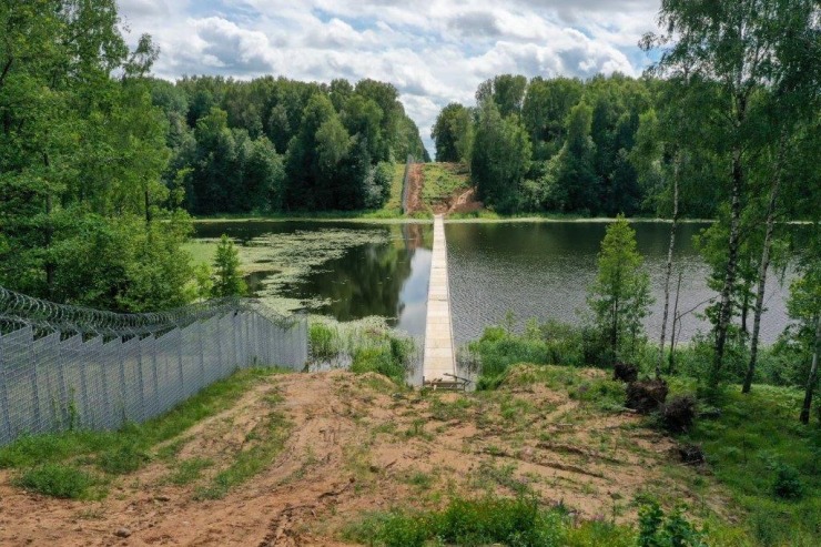 Baltkrievijas robežas infrastruktūras izbūve sauszemes posmos tuvojas noslēgumam. Foto: vni.lv 364440