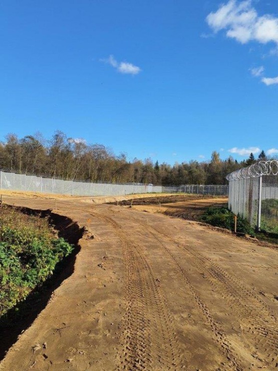 Baltkrievijas robežas infrastruktūras izbūve sauszemes posmos tuvojas noslēgumam. Foto: vni.lv 364444