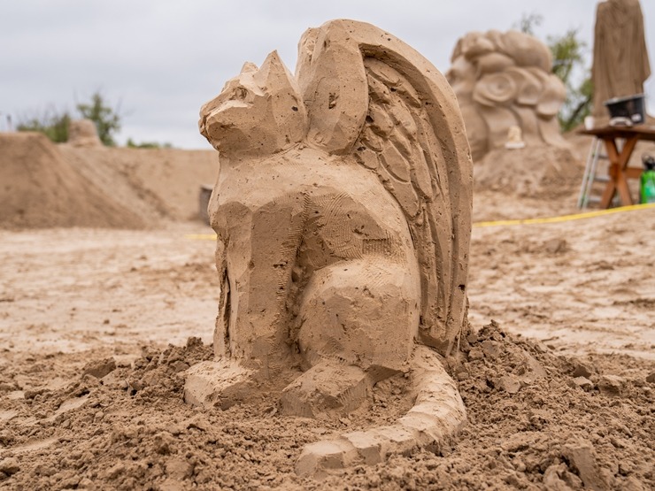 19. Starptautiskā smilšu skulptūru festivāls “Sand Signs 2025” pulcēja 17 meistarus no 11 valstīm. Foto: Raina Šmelde 371288
