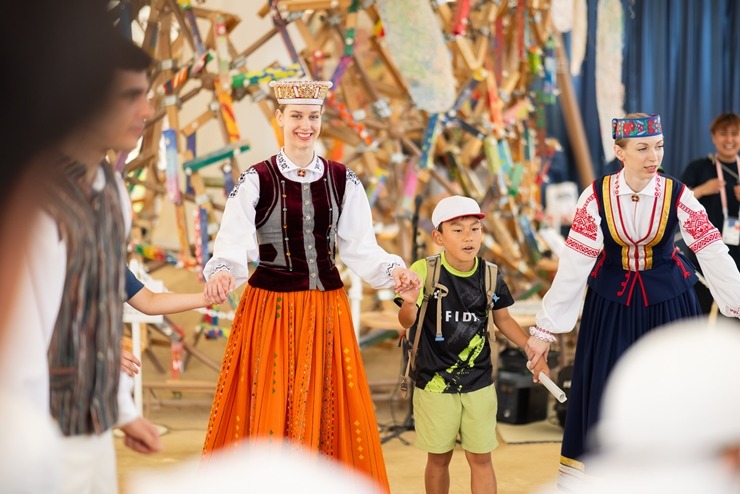 «EXPO 2025 Osaka» Japānā tiek svinēta Latvijas Nacionālā diena «Voice and Echo». Foto: Reinis Oliņš 371337