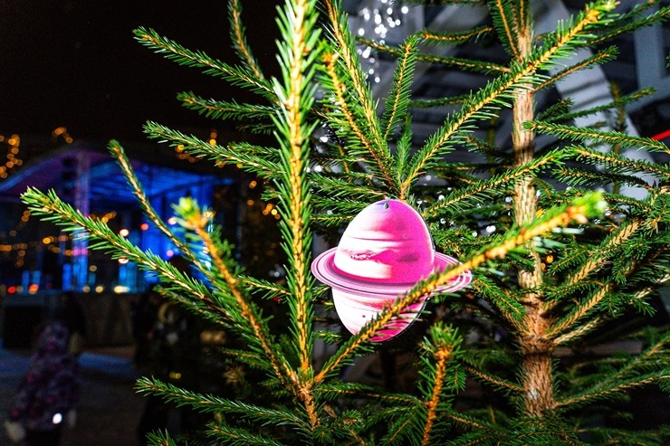 Daugavpils «Sapņu galaktikas» galvenā Ziemassvētku egle ir viena no skaistākajām Latvijā. Foto: Margarita Vigule 382215