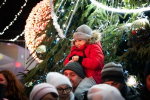 Daugavpils «Sapņu galaktikas» galvenā Ziemassvētku egle ir viena no skaistākajām Latvijā. Foto: Margarita Vigule 12