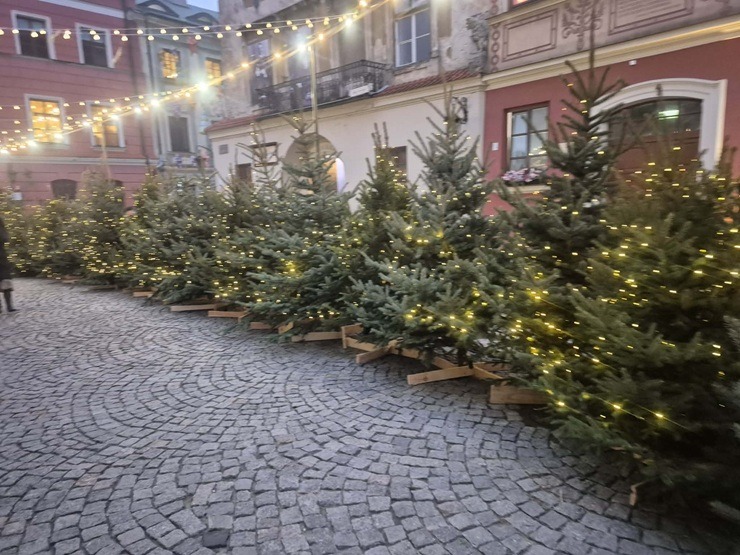 Polijas pilsēta Ļubļina iemirdzas Ziemassvētku gaismās 383569
