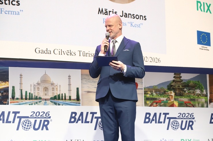 Tūrisma izstādē «Balttour 2026» tiek pasniegtas «GADA CILVĒKS TŪRISMĀ 2025» balvas. Foto: Rojs Maizītis 386078