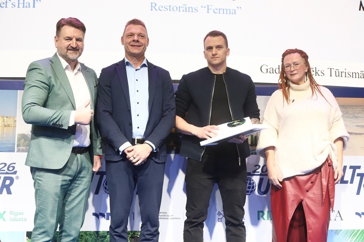 Tūrisma izstādē «Balttour 2026» tiek pasniegtas «GADA CILVĒKS TŪRISMĀ 2025» balvas. Foto: Rojs Maizītis 386084