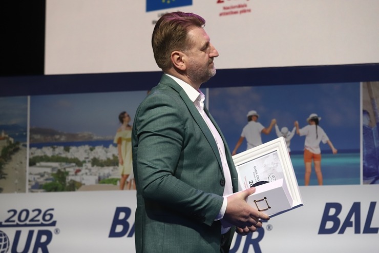Tūrisma izstādē «Balttour 2026» tiek pasniegtas «GADA CILVĒKS TŪRISMĀ 2025» balvas. Foto: Rojs Maizītis 386085