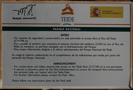 Informācija par Teide vulkānu 19433