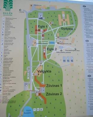 Teritorijas plāns. Sīkāka informācija: www.sanatorija.lt 23225