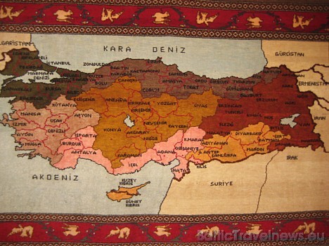 Tepiķī ieaustā Turcijas karte 29735