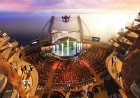 Amfiteātris. Kruīzu kuģis Oasis of the Seas virs ūdens būs 78 metrus augsts ar 16 stāviem un pašlaik tas tiek būvēts Somijā par 900 miljoniem eiro, la 2