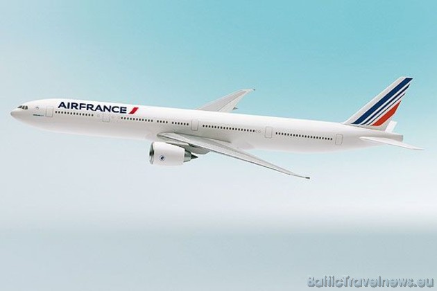 Lidsabiedrības Air France lidmašīnas modeļa Boeing 777 zīmola zīmējums 31404
