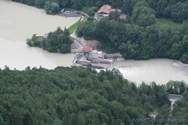 Skats uz kalnu ūdens krātuves Zālahzē ( Saalachsee ) hidro elektro stacijas būvi 34734