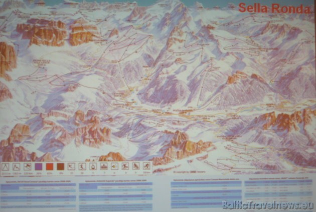 Itālijas slēpošanas kūrorta Sella Ronda plāns 36595
