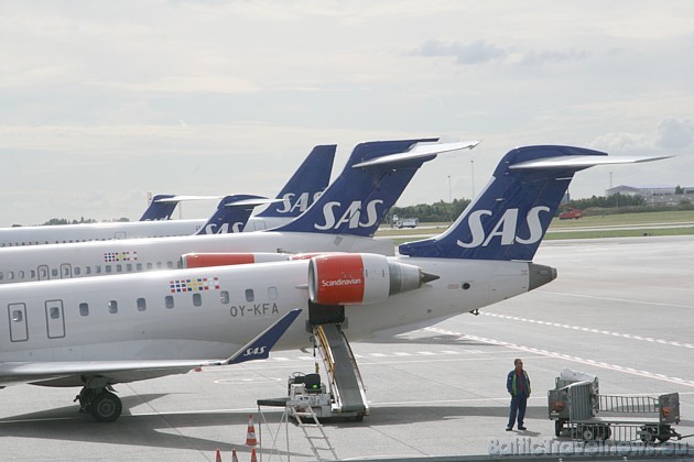 Pēc lidmašīnu astēm var konstatēt, kas saimnieko šajā lidostā - SAS 36842